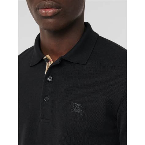 burberry london men's black longsleeve top|Men's Burberry Designer Polo Shirts .